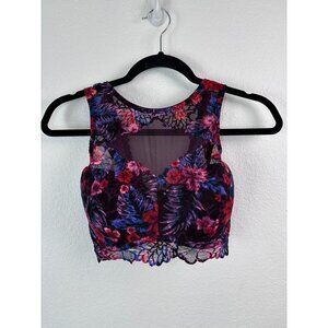 Victoria's Secret PINK small-DD floral high neck lace bralette underwire‎ bra